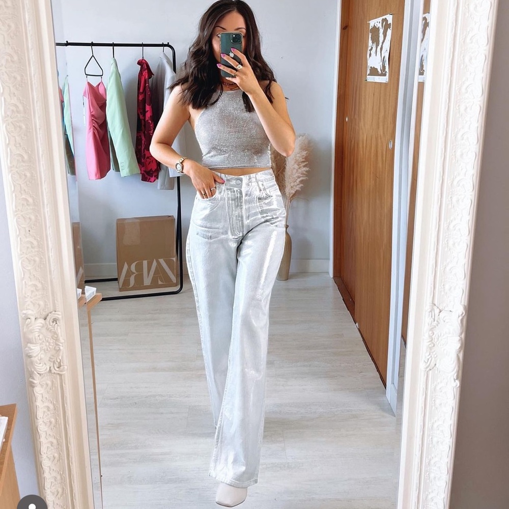 Zara ZW MID-RISE BOYFRIEND JEANS - Picture 9 of 16